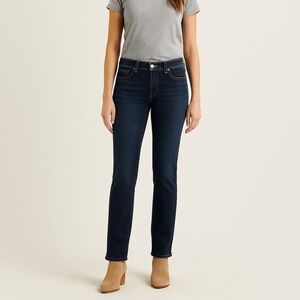 Lucky Brand Sofia Straight Jeans Y2K Style Dark Wash Low Rise Denim 6/28